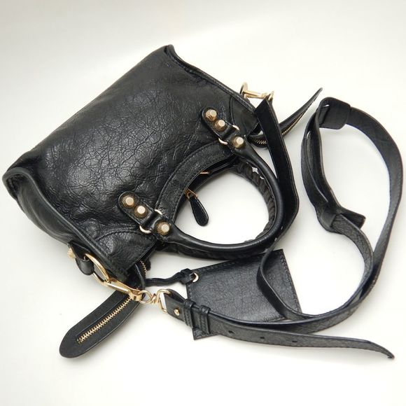 Balenciaga Giant Mini City Handbag 2way Lambskin Black - Picture 2 of 8